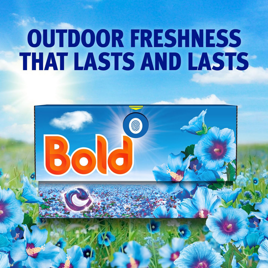 Bold Spring Awakening PODS Washing Liquid Laundry Detergent Capsules 38 Washes - Built-in Lenor Softener - Outdoor Freshness - Damaged Box