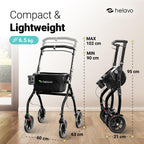 Helavo Narrow Walker - 23.6" Wide Indoor Mobility Aid with Tray - Compact Walking Frame - Damaged Box