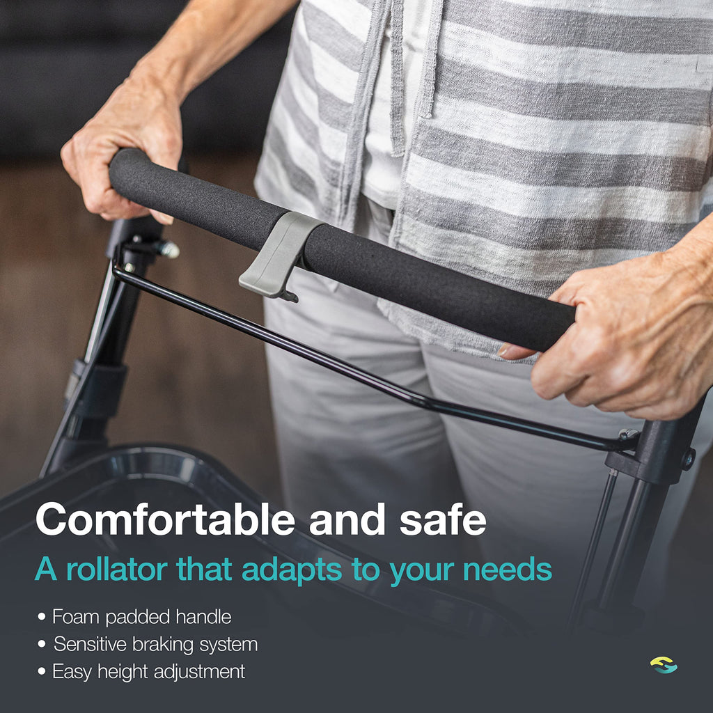 Helavo Narrow Walker - 23.6" Wide Indoor Mobility Aid with Tray - Compact Walking Frame - Damaged Box