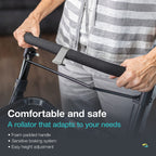 Helavo Narrow Walker - 23.6" Wide Indoor Mobility Aid with Tray - Compact Walking Frame - Damaged Box