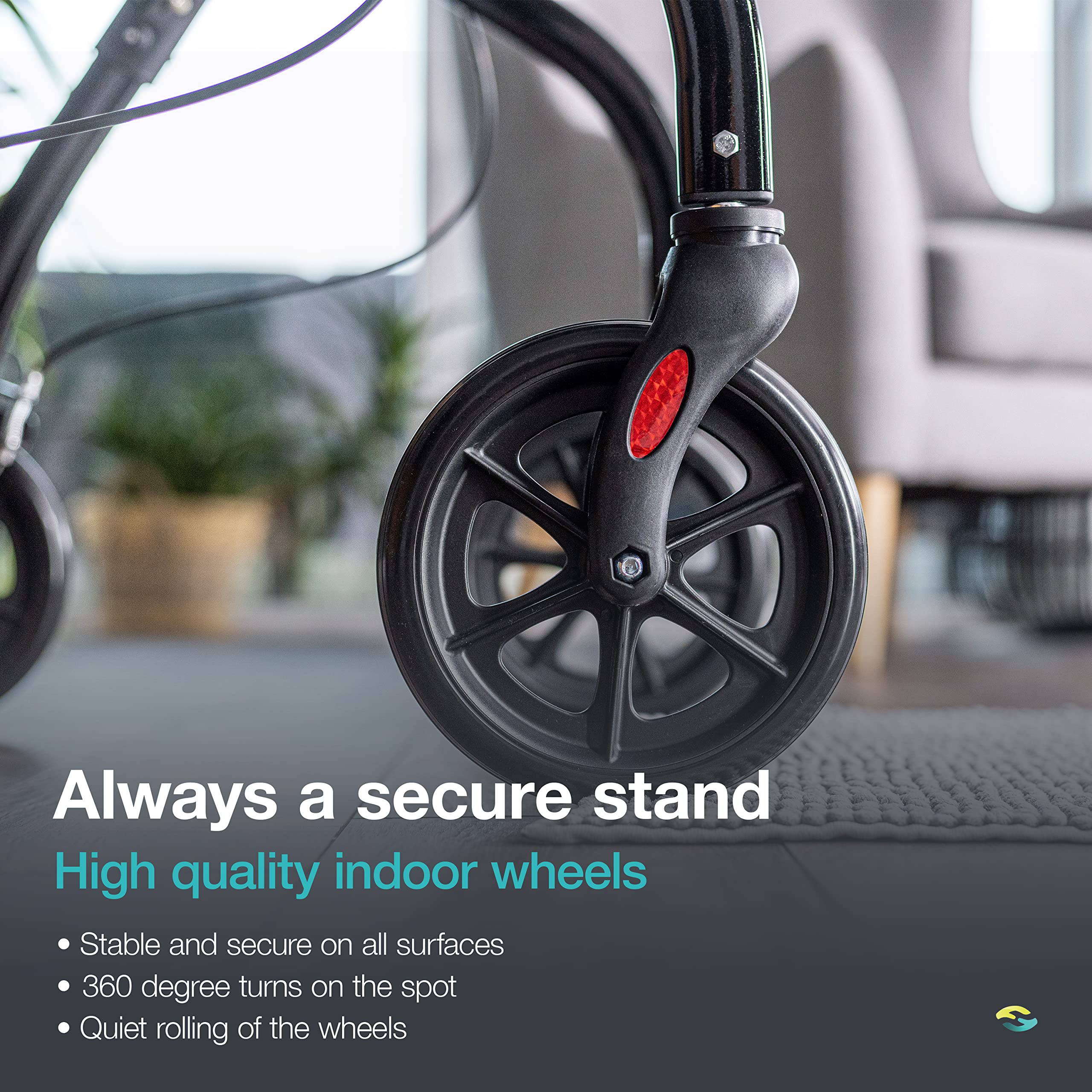 Helavo Narrow Walker - 23.6" Wide Indoor Mobility Aid with Tray - Compact Walking Frame - Damaged Box