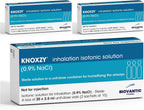 KNOXZY Isotonic Saline Solution 0.9% - Sodium Chloride NaCl - 2.5ml Unit Dose Vials - Inhalation Humidifier - 30 Count - Damaged Box - BBE 11/2027