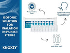 KNOXZY Isotonic Saline Solution 0.9% - Sodium Chloride NaCl - 2.5ml Unit Dose Vials - Inhalation Humidifier - 30 Count - Damaged Box - BBE 11/2027