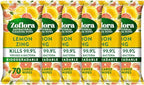 Zoflora Lemon Zing Wipes - Large Biodegradable Antibacterial Multi-Surface Disinfectant - 6 x 70 Pack - Kills 99.9% Bacteria & Viruses - Damaged Box - BBE 09/2027