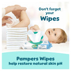 Pampers Premium Protection Nappies Size 5 - 152 Nappies - 11-16kg Monthly Pack with Harmonie Aqua Wipes 10 Count - Damaged Box