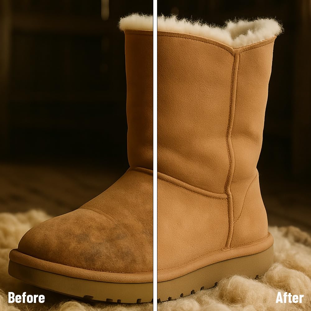 The Leather Clinic Suede & Nubuck Cleaner Foam 150ml - Shoes Boots Trainers - Brush & Cloth Kit - Dirt Stain Protector - Very Good