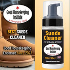 The Leather Clinic Suede & Nubuck Cleaner Foam 150ml - Shoes Boots Trainers - Brush & Cloth Kit - Dirt Stain Protector - Very Good