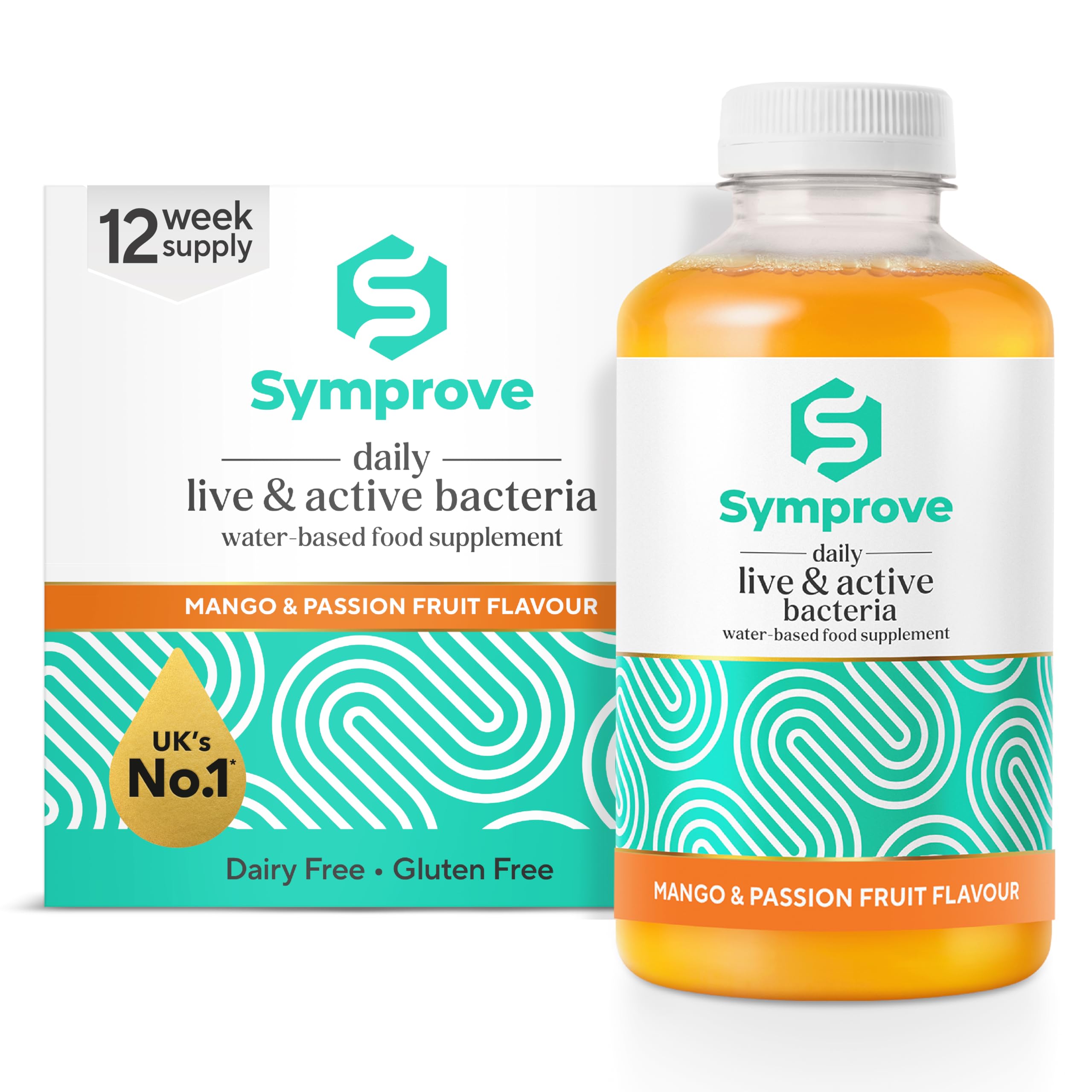 Symprove Liquid Live & Active Bacteria, Mango & Passionfruit, 12 x 500ml - Damaged Box
