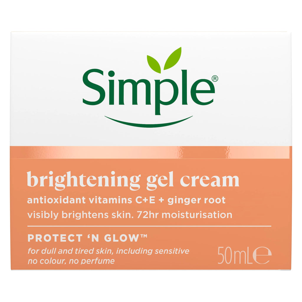 Simple Protect 'N' Glow Rest and Reset 72h Hydrating Gel cruelty-free, vegan moisturiser to enhance glowing skin 50 ml - New