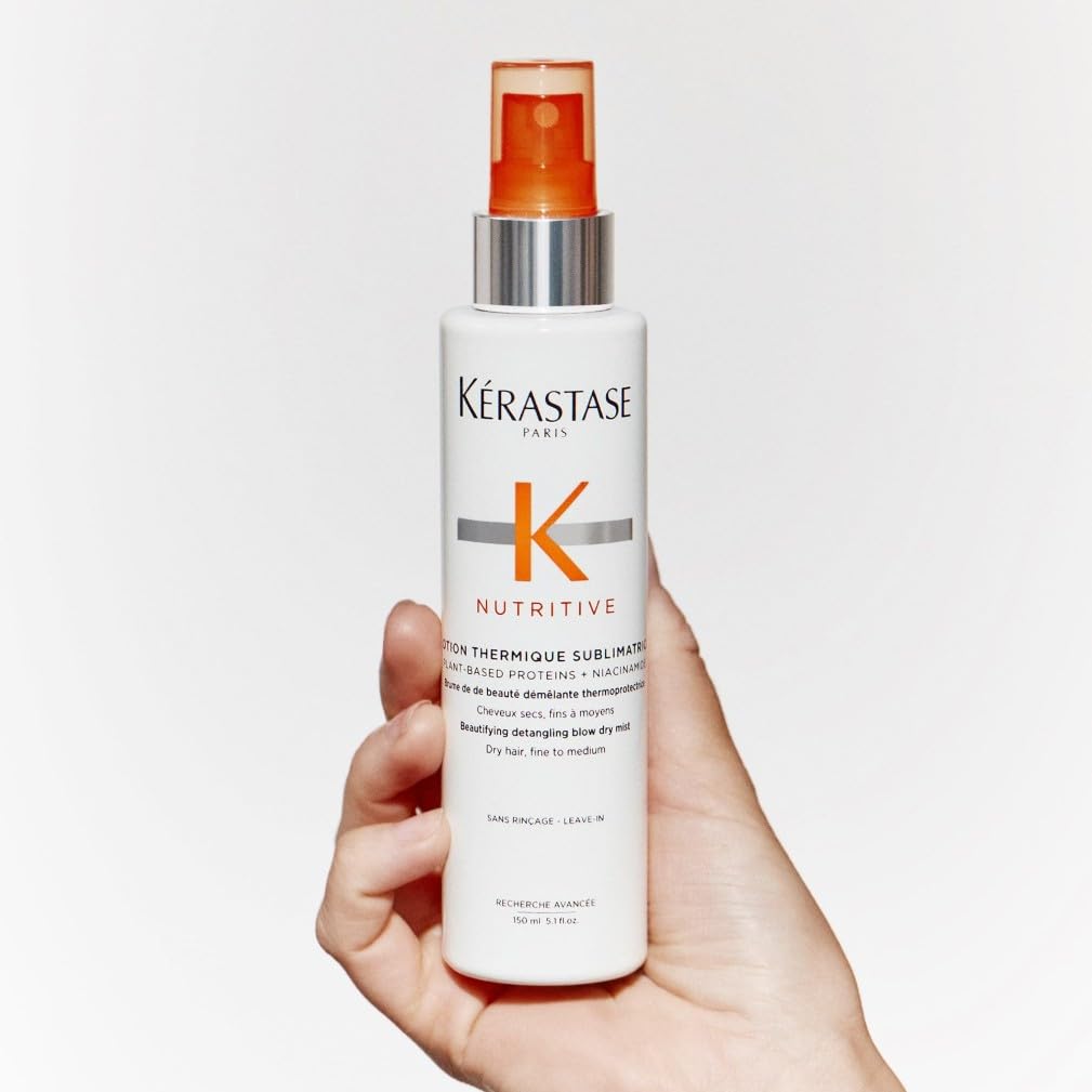 K'erastase Nutritive, Beautifying Detangling Blow-Dry Mist for Fine to Medium Dry Hair, Heat Protectant, Lotion Thermique Sublimatrice, 150 ml - New