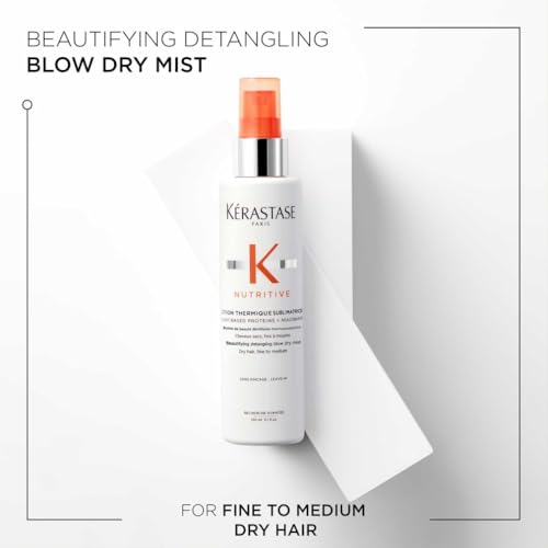 K'erastase Nutritive, Beautifying Detangling Blow-Dry Mist for Fine to Medium Dry Hair, Heat Protectant, Lotion Thermique Sublimatrice, 150 ml - New