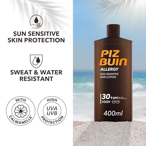Piz Buin Allergy Sun Sensitive Skin Lotion SPF30 400ml - High Protection UVA/UVB - Damaged Box