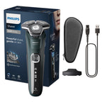 Philips Shaver Series 5000 S5884/35 Wet & Dry Electric Men's Razor with Charging Stand & Travel Case - Damaged Box