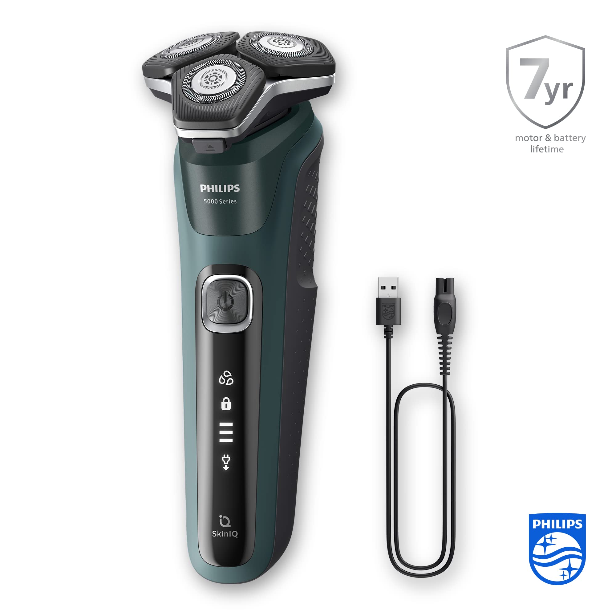 Philips Shaver Series 5000 S5884/35 Wet & Dry Electric Men's Razor with Charging Stand & Travel Case - Damaged Box