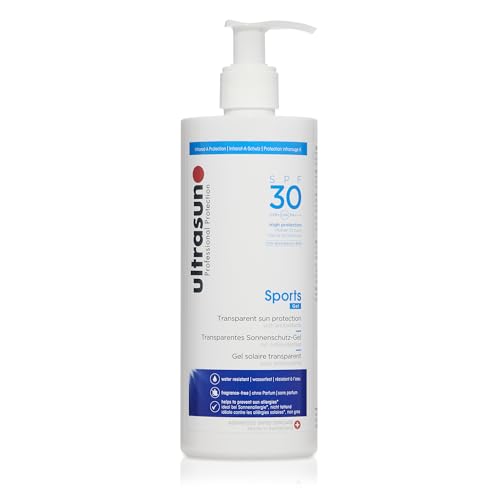Ultrasun Sports Gel SPF30 400ml - High Protection Sunscreen Lotion UVA UVB Water Resistant - New