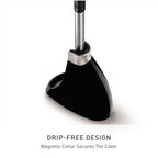 simplehuman Toilet Brush with Holder - Stiff Bristles, Drip-Free, Easy Store, Black Plastic, Stainless Steel Rod BT1084 - Damaged Box