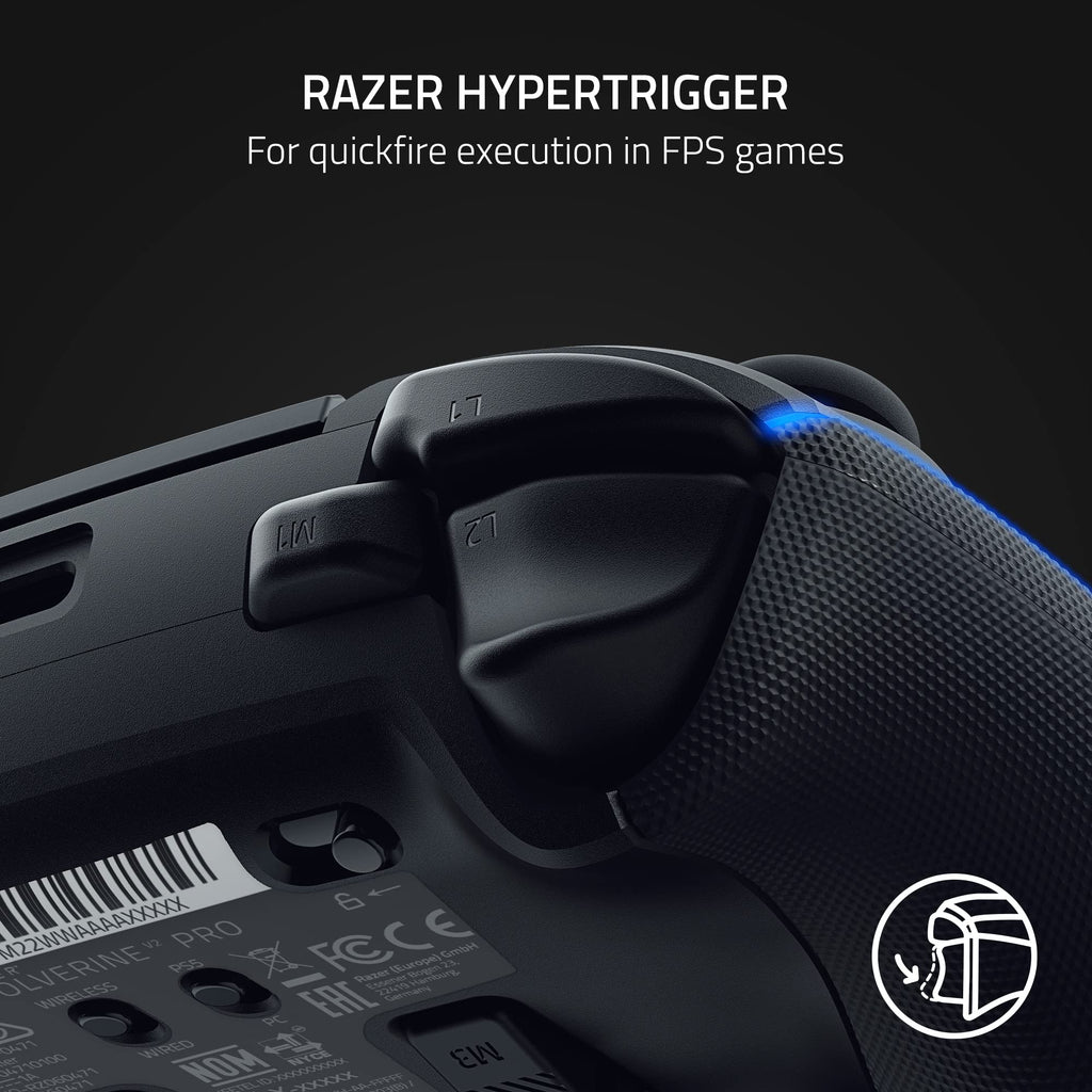 Razer Wolverine V2 Pro - Wireless Pro Gaming Controller for PS5 Consoles and PC (HyperSpeed Wireless, Mecha-Tactile Action Buttons, 8-Way Microswitch D-Pad, HyperTrigger) Black - Like New