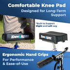 KneeRover Deluxe Steerable Knee Walker Scooter - Blue Heavy Duty Knee Cycle for Adults, Foot Surgery, Broken Ankle, Leg Injuries - Damaged Box