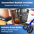 KneeRover Deluxe Steerable Knee Walker Scooter - Blue Heavy Duty Knee Cycle for Adults, Foot Surgery, Broken Ankle, Leg Injuries - Damaged Box