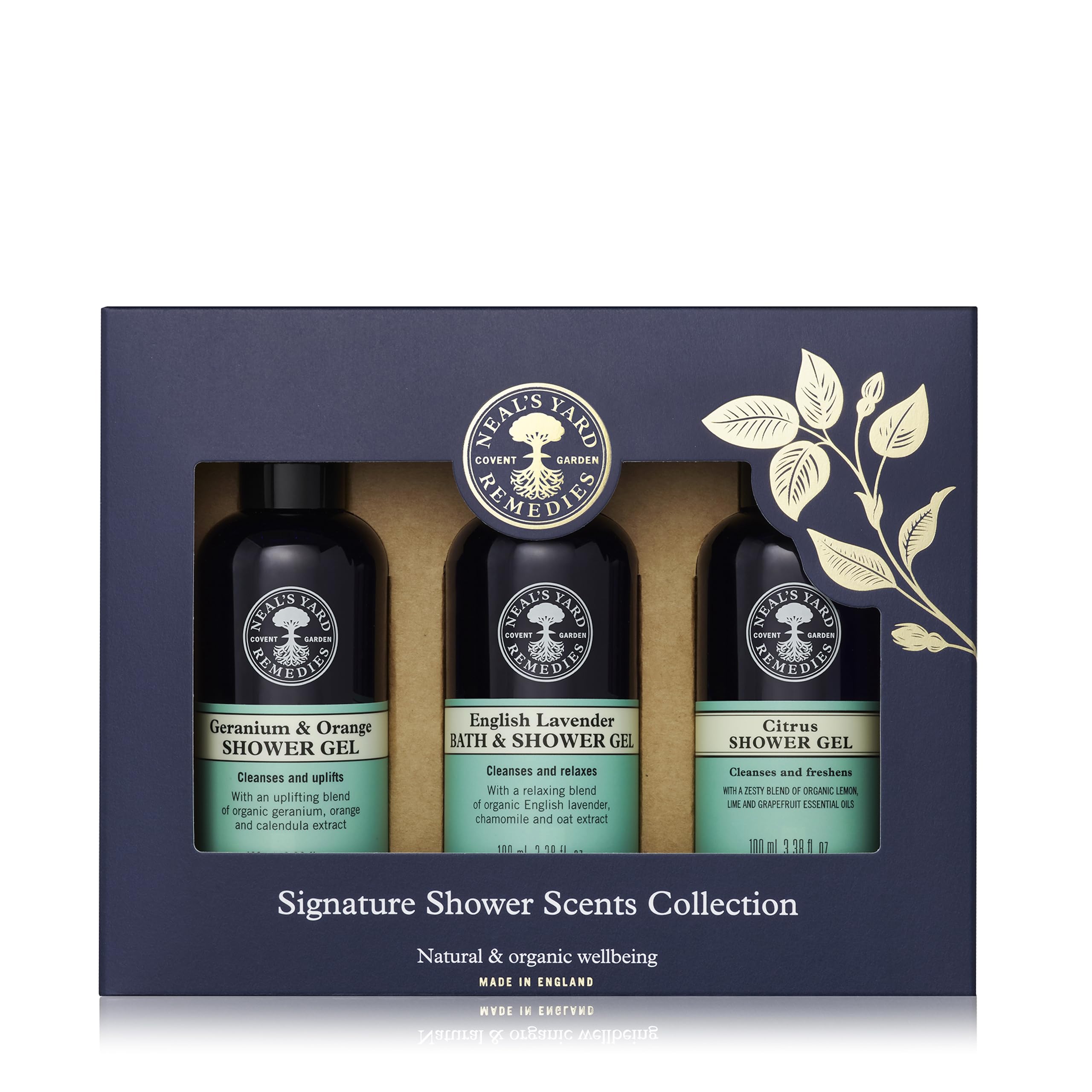 Neal's Yard Remedies Restoring Bath Scents Collection, Gift Set of Bath Soak with Essential Oils, Vegan & Cruelty-Free, Pack of 3 - Damaged Box