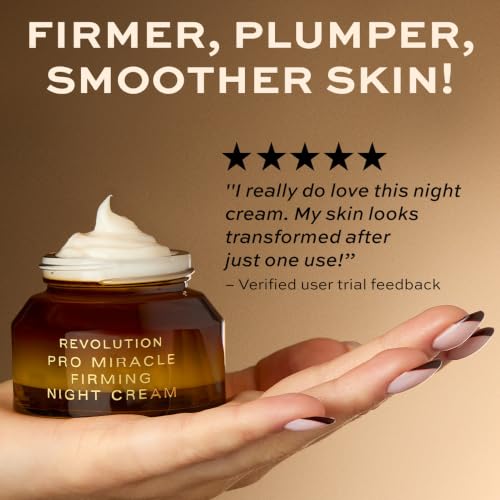 Revolution Pro, Miracle Vegan Collagen Night Cream, Hydrating Moisturiser, Vegan Collagen & Squalane To Firm & Smooth Skin, Vegan & Cruelty-Free, 50ml - Damaged Box