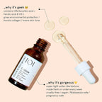 Geek & Gorgeous 101 C-Glow - 15% Vitamin C Serum, super-light + Ferulic acid & vitamin E, gives environmental protection, boost collagen & evens skin tone - all skin types, 30ml - New