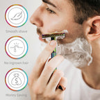 Bambaw Double Edge Safety Razor Men, Metal Single Blade Razor for Men, Manual Shave with Balanced Weight for Full Control, Plastic Fee and Reusable, No Blade Included (Rainbow) - New