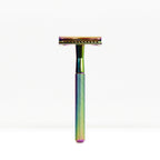 Bambaw Double Edge Safety Razor Men, Metal Single Blade Razor for Men, Manual Shave with Balanced Weight for Full Control, Plastic Fee and Reusable, No Blade Included (Rainbow) - New