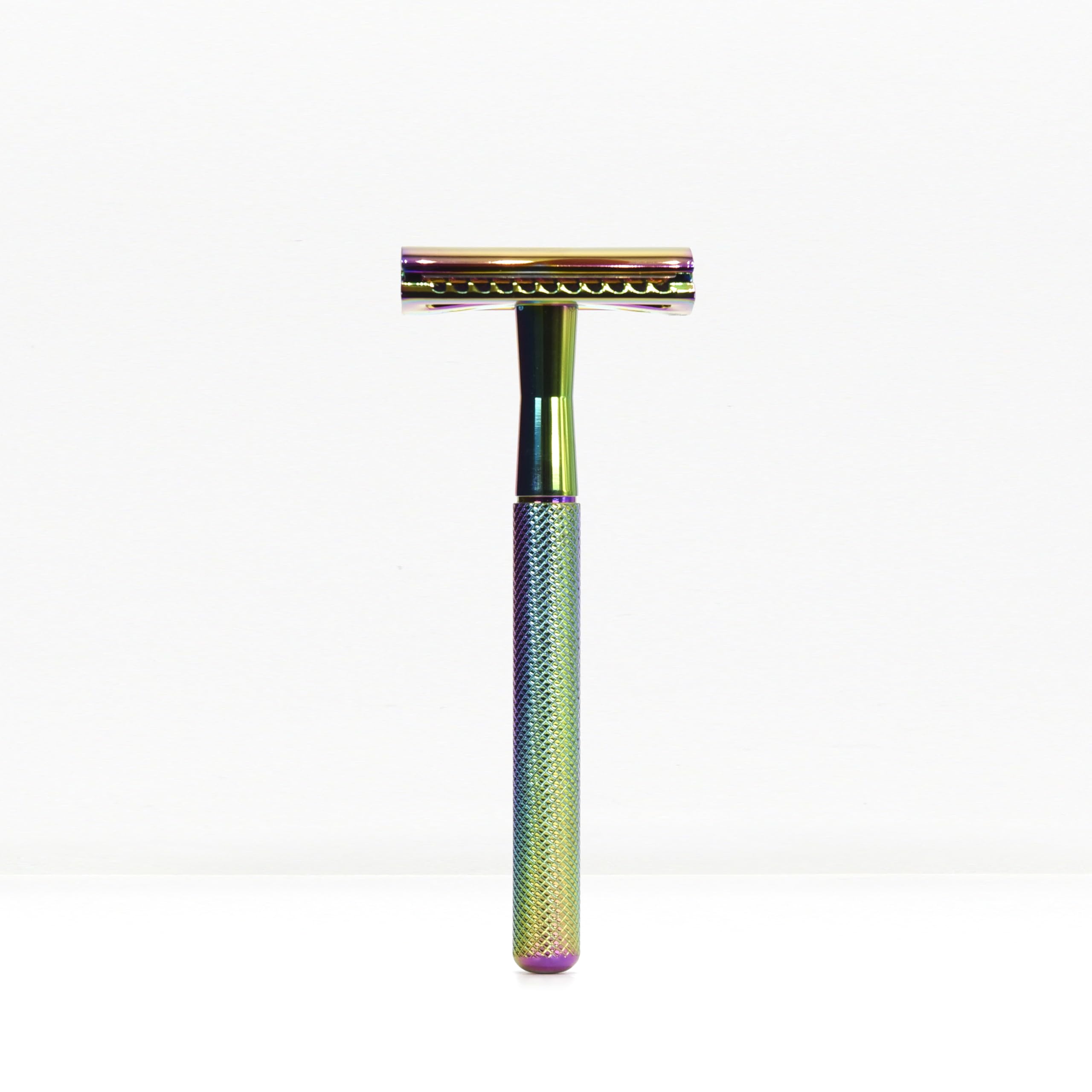 Bambaw Double Edge Safety Razor Men, Metal Single Blade Razor for Men, Manual Shave with Balanced Weight for Full Control, Plastic Fee and Reusable, No Blade Included (Rainbow) - New