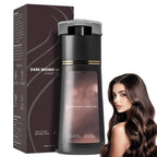 Hair Dye Shampoo, Dark Brown Instant Dye Shampoo, Hair Colour Shampoo for Grey Hair, 3 in 1 Semi Permanent Hair Dye Anti Grey, Temporary Hair Dye(Dark Brown) - New - BBE 12/2028