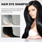 Hair Dye Shampoo, Dark Brown Instant Dye Shampoo, Hair Colour Shampoo for Grey Hair, 3 in 1 Semi Permanent Hair Dye Anti Grey, Temporary Hair Dye(Dark Brown) - New - BBE 12/2028