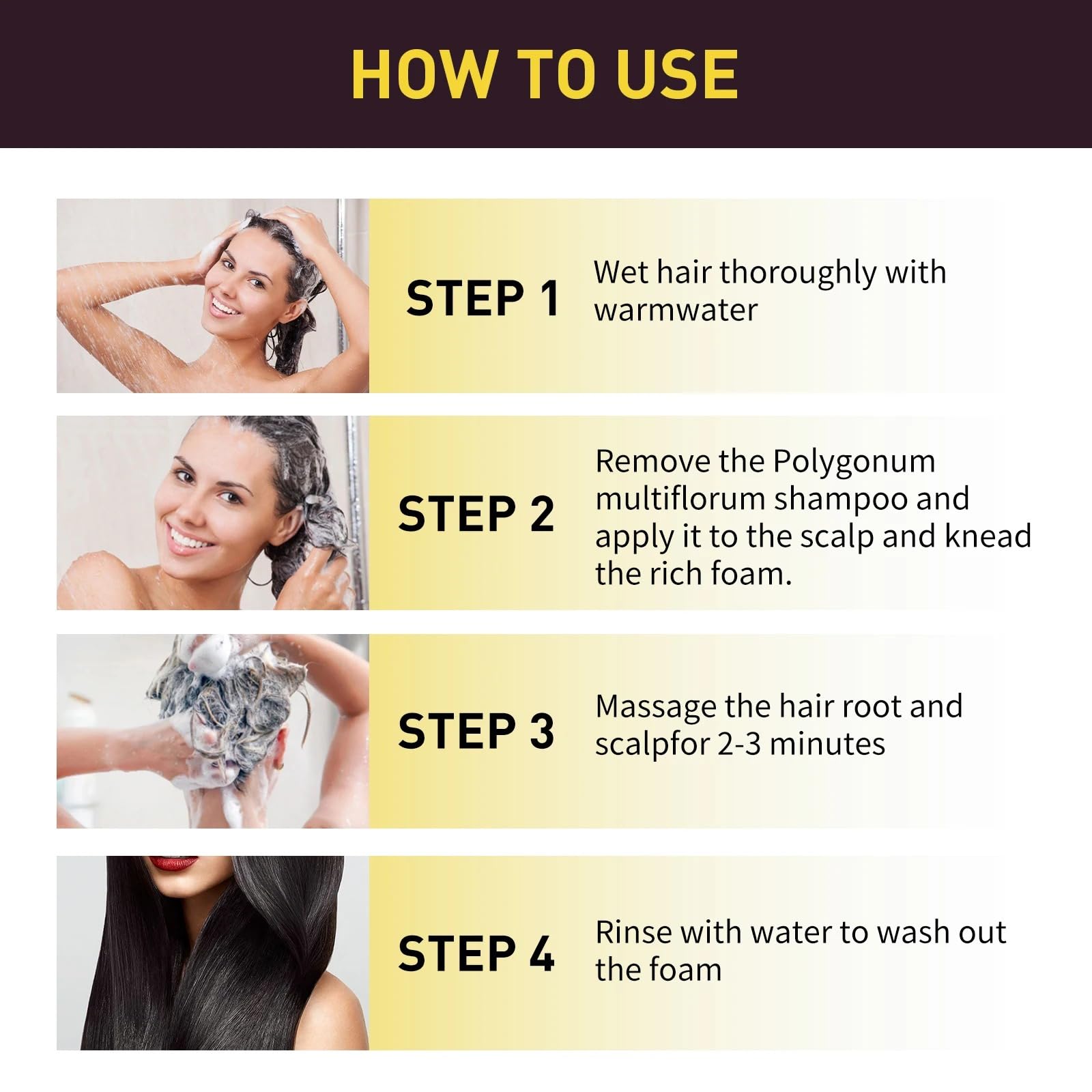 Hair Dye Shampoo, Dark Brown Instant Dye Shampoo, Hair Colour Shampoo for Grey Hair, 3 in 1 Semi Permanent Hair Dye Anti Grey, Temporary Hair Dye(Dark Brown) - New - BBE 12/2028
