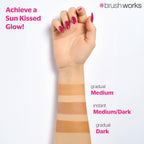 Brushworks Gradual Tanning Lotion Dark 150ml - Gradual Tan for a Radiant Sun Kissed Glow, Lightweight, Fast-Absorbing Self Tan with Skincare Ingredients, Tropical Scented, Vegan & Cruelty Free - New