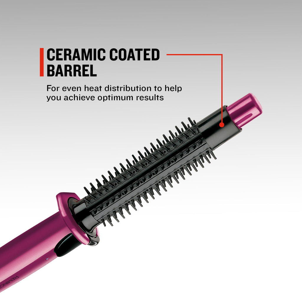 Remington Flexibrush Steam Hair Styler for Short or Long Hair (Creates Waves, Curls & Body, Steam Function for Gentle Styling, Ceramic Coating for Even Heat, Curl Release, 60 Second Heat Up) CB4N - Damaged Box