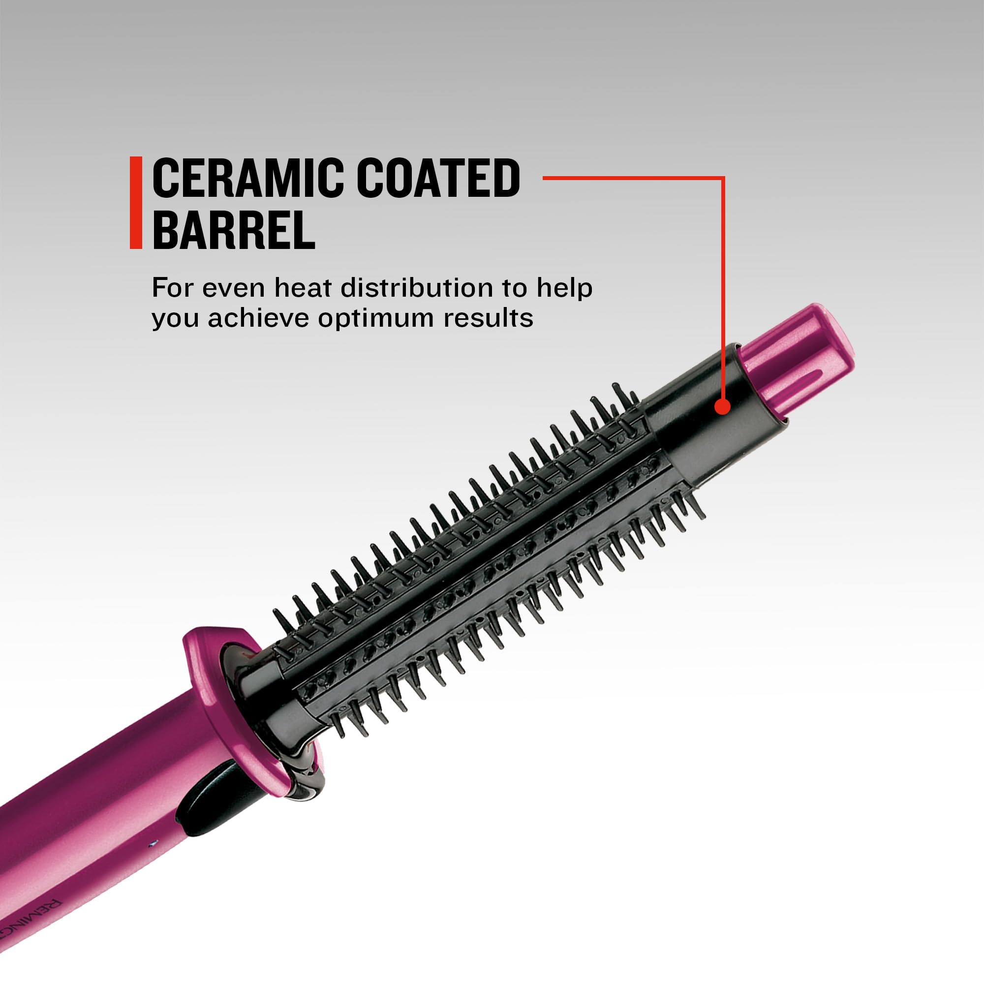 Remington Flexibrush Steam Hair Styler for Short or Long Hair (Creates Waves, Curls & Body, Steam Function for Gentle Styling, Ceramic Coating for Even Heat, Curl Release, 60 Second Heat Up) CB4N - Damaged Box