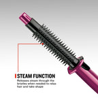 Remington Flexibrush Steam Hair Styler for Short or Long Hair (Creates Waves, Curls & Body, Steam Function for Gentle Styling, Ceramic Coating for Even Heat, Curl Release, 60 Second Heat Up) CB4N - Damaged Box