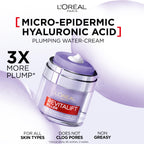 L'Or'eal Paris Face Moisturiser, Revitalift Filler Plumping Water Cream, Lightweight Face Cream with Micro-Epidermic Hyaluronic Acid, Multi-Layer Skin Hydration, Smooths & Re-Plumps Wrinkles, 50ml - Damaged Box