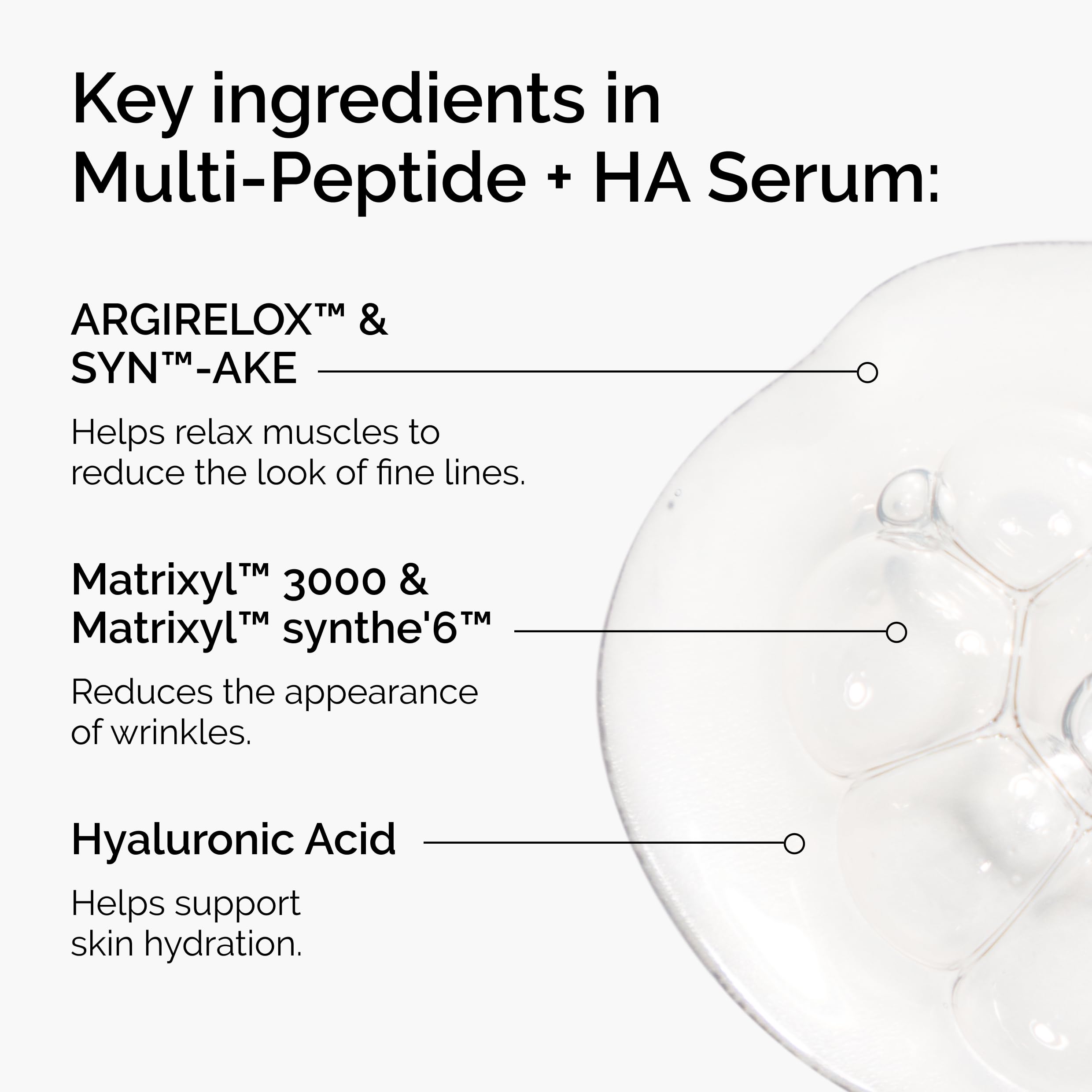 The Ordinary Multi-Peptide + Hyaluronic Acid, Anti-Aging Peptide Serum for Crow's Feet, Elasticity & Firmness, 30ml - Damaged Box