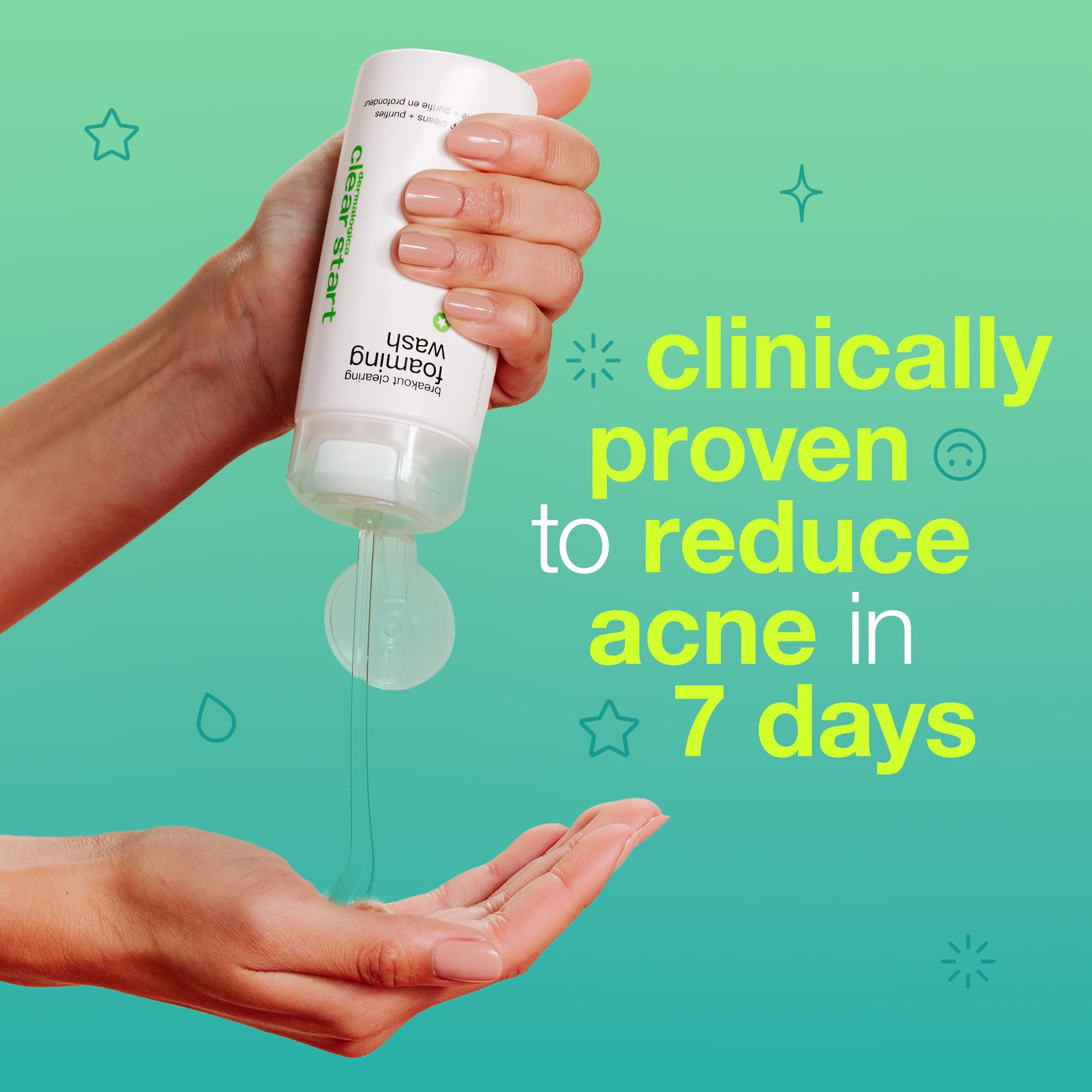 Dermalogica Clear Start Breakout Clearing Foaming Wash - Fights Breakouts, Cleans & Removes Dead Skin Cells, Dirt & Excess Oils, Purifies Skin, for Face, Back & Neck, Suits All Skin Types, 295ml - New