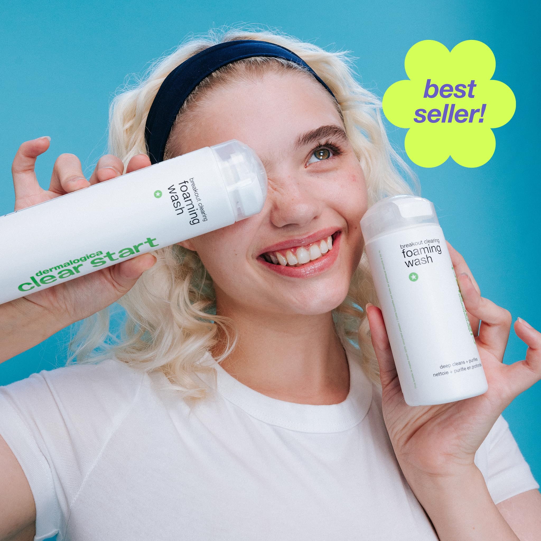 Dermalogica Clear Start Breakout Clearing Foaming Wash - Fights Breakouts, Cleans & Removes Dead Skin Cells, Dirt & Excess Oils, Purifies Skin, for Face, Back & Neck, Suits All Skin Types, 295ml - New