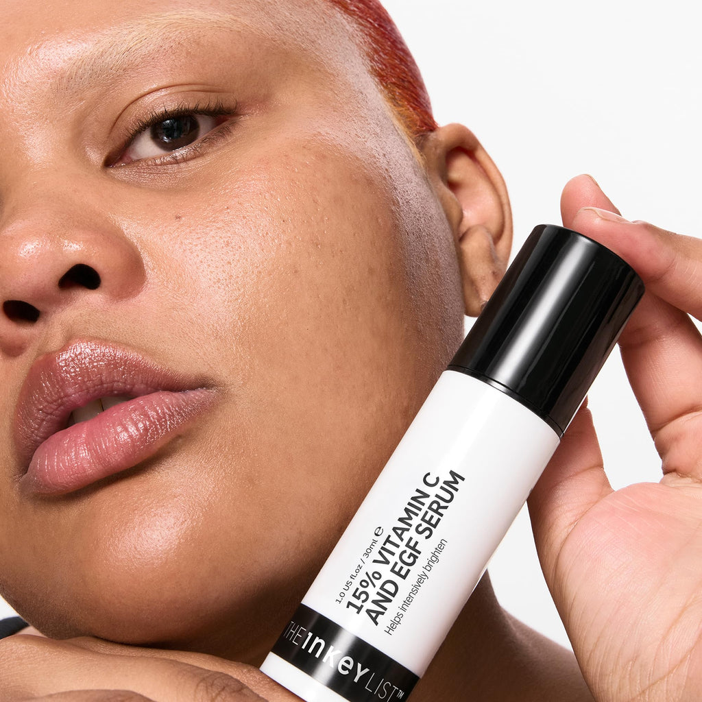 The INKEY List 15% Vitamin C and EGF Serum Helps to Intensively Brighten All Skin Types 30ml - Damaged Box