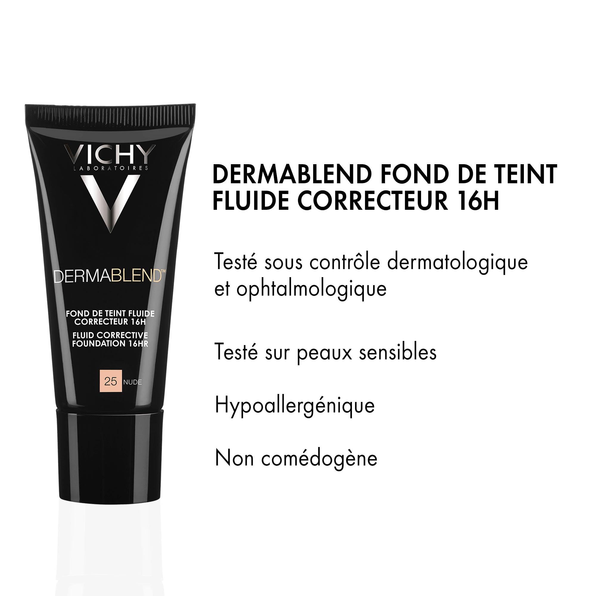 Vichy Dermablend Corrective Fluid Foundation 35 Sand - 30ml Long-Lasting Coverage - Damaged Box