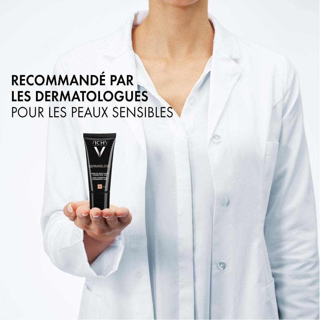 Vichy Dermablend Corrective Fluid Foundation 35 Sand - 30ml Long-Lasting Coverage - Damaged Box