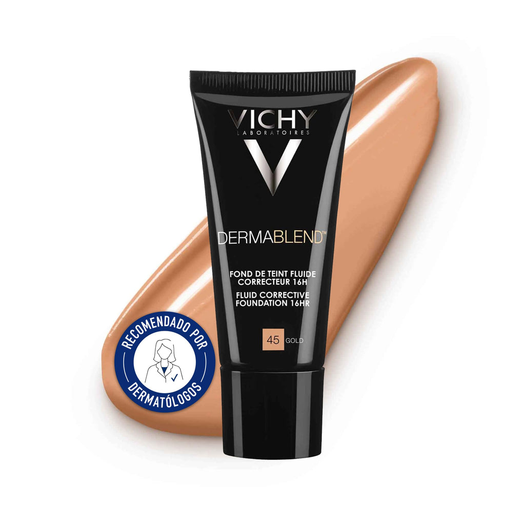 Vichy Dermablend Corrective Fluid Foundation 35 Sand - 30ml Long-Lasting Coverage - Damaged Box