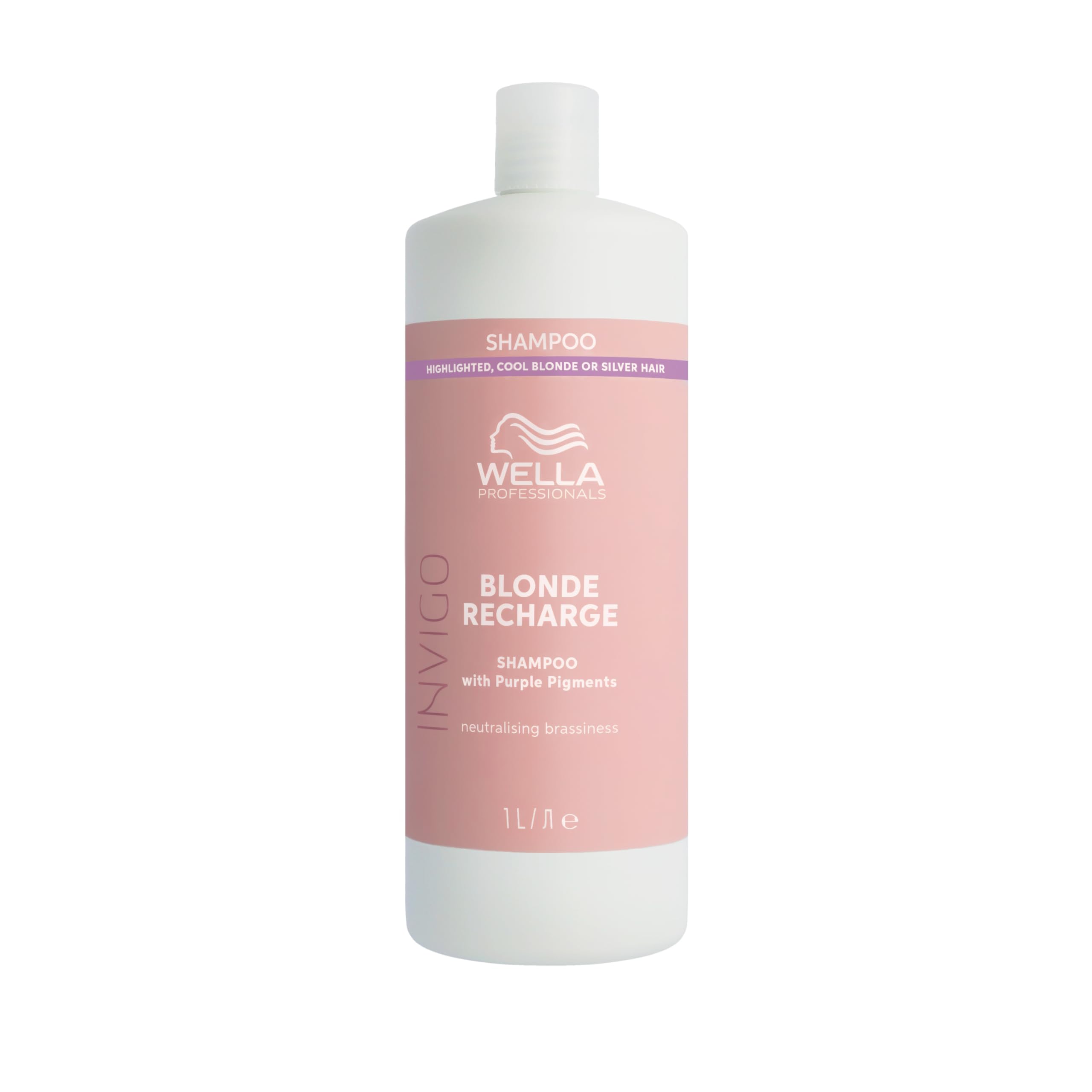 Wella Professionals INVIGO BLONDE RECHARGE Shampoo - Colour Protection Purple Shampoo for Blonde Hair - With Vitamin E - 1000ML - New