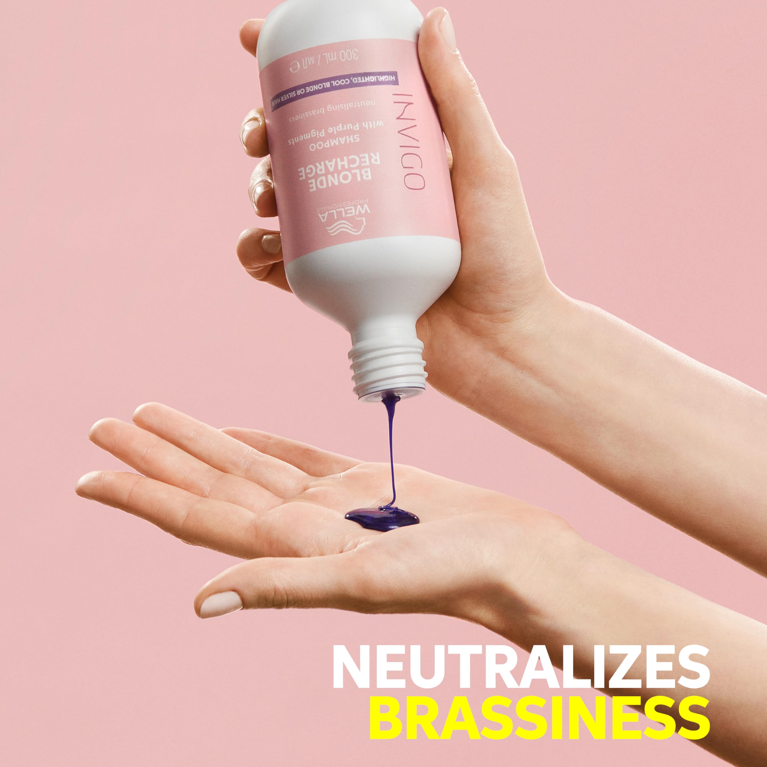 Wella Professionals INVIGO BLONDE RECHARGE Shampoo - Colour Protection Purple Shampoo for Blonde Hair - With Vitamin E - 1000ML - New