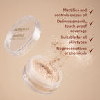 Dermacol Invisible Fixing Powder Natural 13.5g - Translucent Face Makeup Setting Powder - New