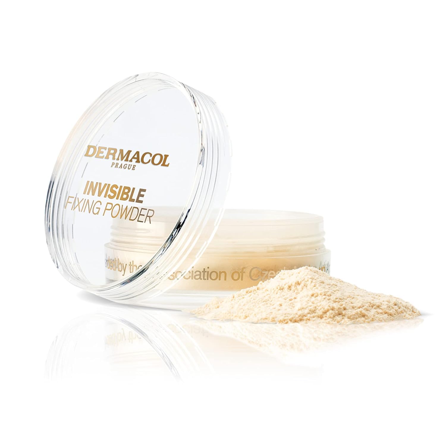 Dermacol Invisible Fixing Powder Natural 13.5g - Translucent Face Makeup Setting Powder - New