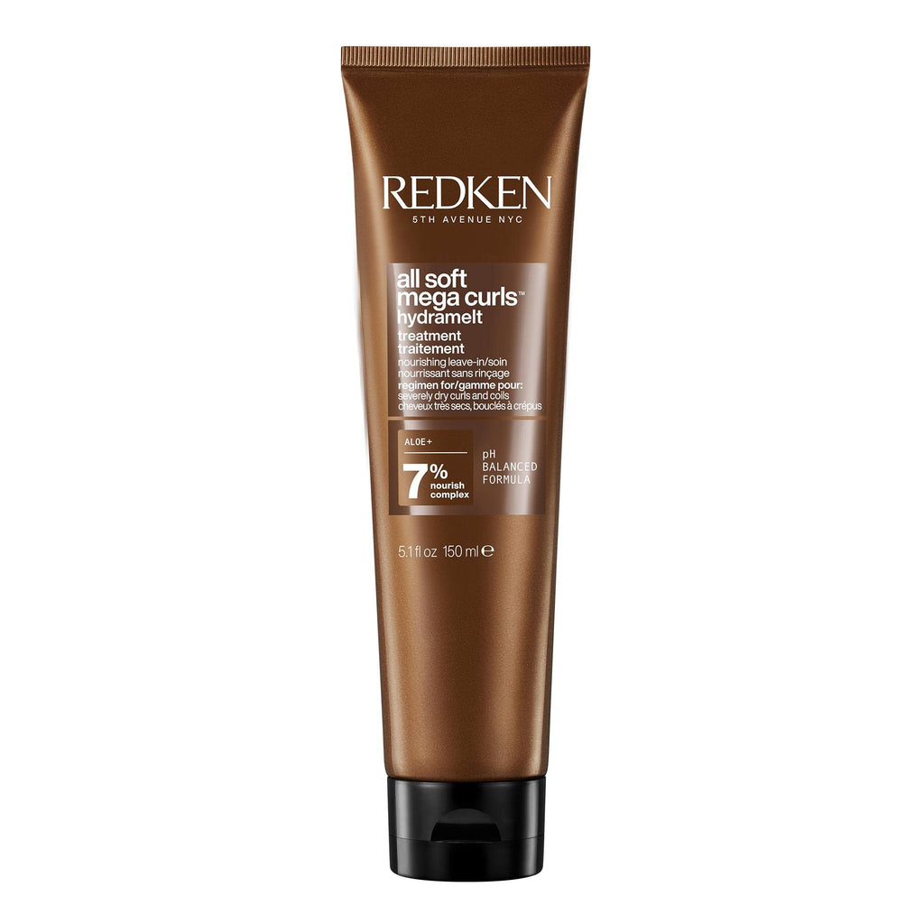 REDKEN All Soft Mega Curls, HydraMelt Leave-In Conditioner Treatment, For Dry Curly, Coily Hair, Nourishes and Adds Bounce, Shine and Definition, Vegan Formula, 150ml - Damaged Box