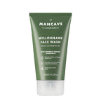 ManCave Willowbark Face Wash 125ml for Men, Cleanse and Detoxify with Willow bark Extract, Green Tea and Spinach Extract, Lathering Sulphate-Free Formula, Natural Formulation, Vegan Friendly - New